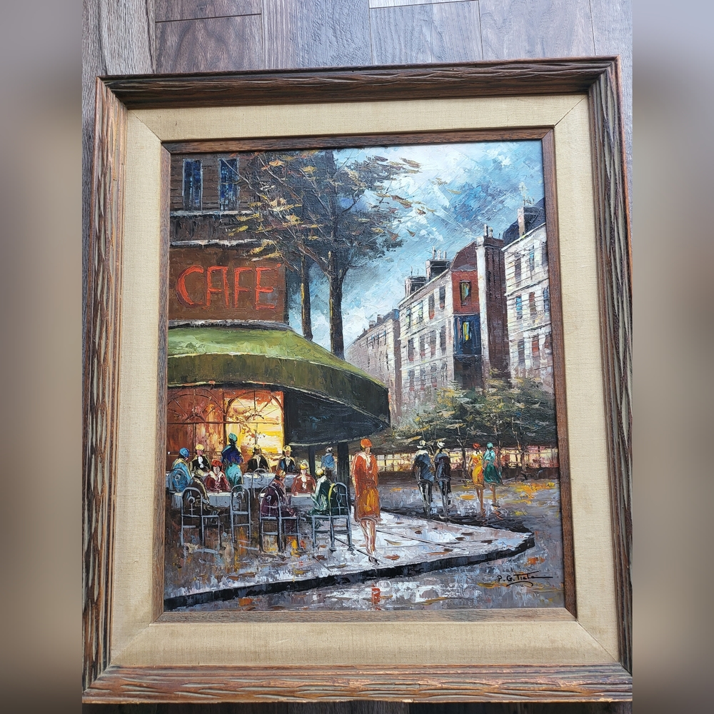 P.G. TIETA * 1950’s ORIGINAL OIL ON CANVAS art